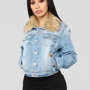 Fashion Nova Bourbon Denim Jacket size large